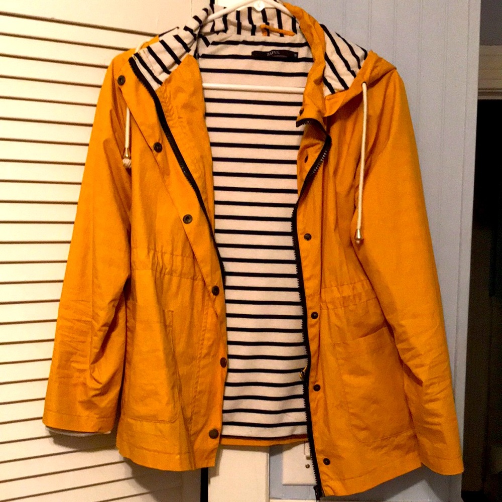 Cute yellow jacket with hood